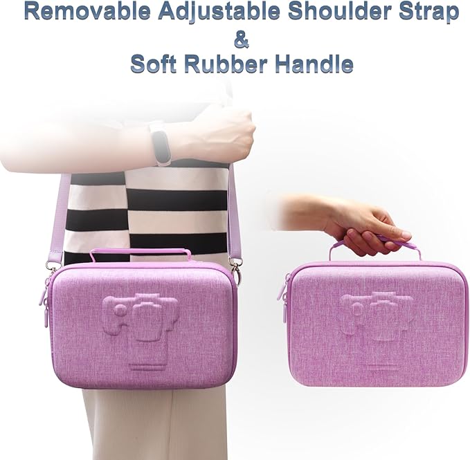 Funda para cámara Canon EOS Rebel T7 y otros modelos, pequeña, morado miniatura 6