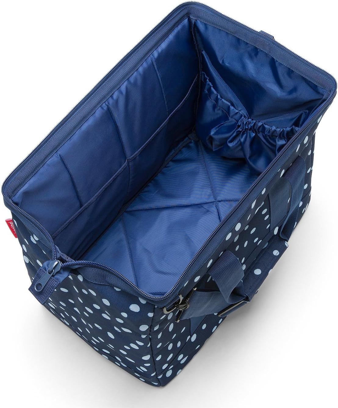 reisenthel Allrounder L Large Weekender Bag, Versatile 6-Pocket Padded Duffel, Spots Navy