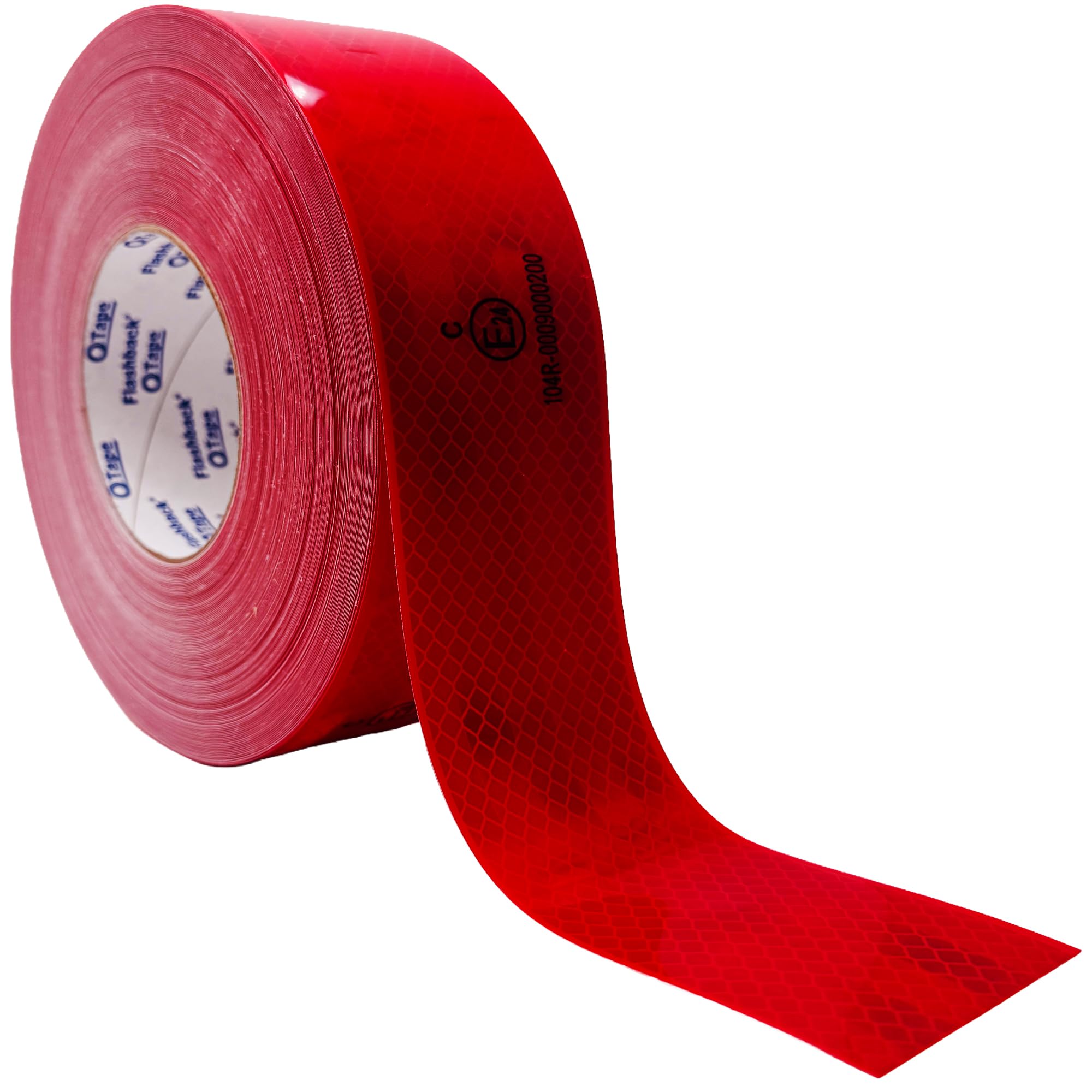 FlashBack ECE104 Reflective 50mm Wide Conspicuity Tape - HGV, Truck, Trailer etc (Red, 50mm x 10m)