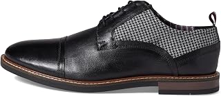 Ben Sherman Birk Cap Toe Black Mix Leather/Textile EU 41.5 (US Men's 8.5) M