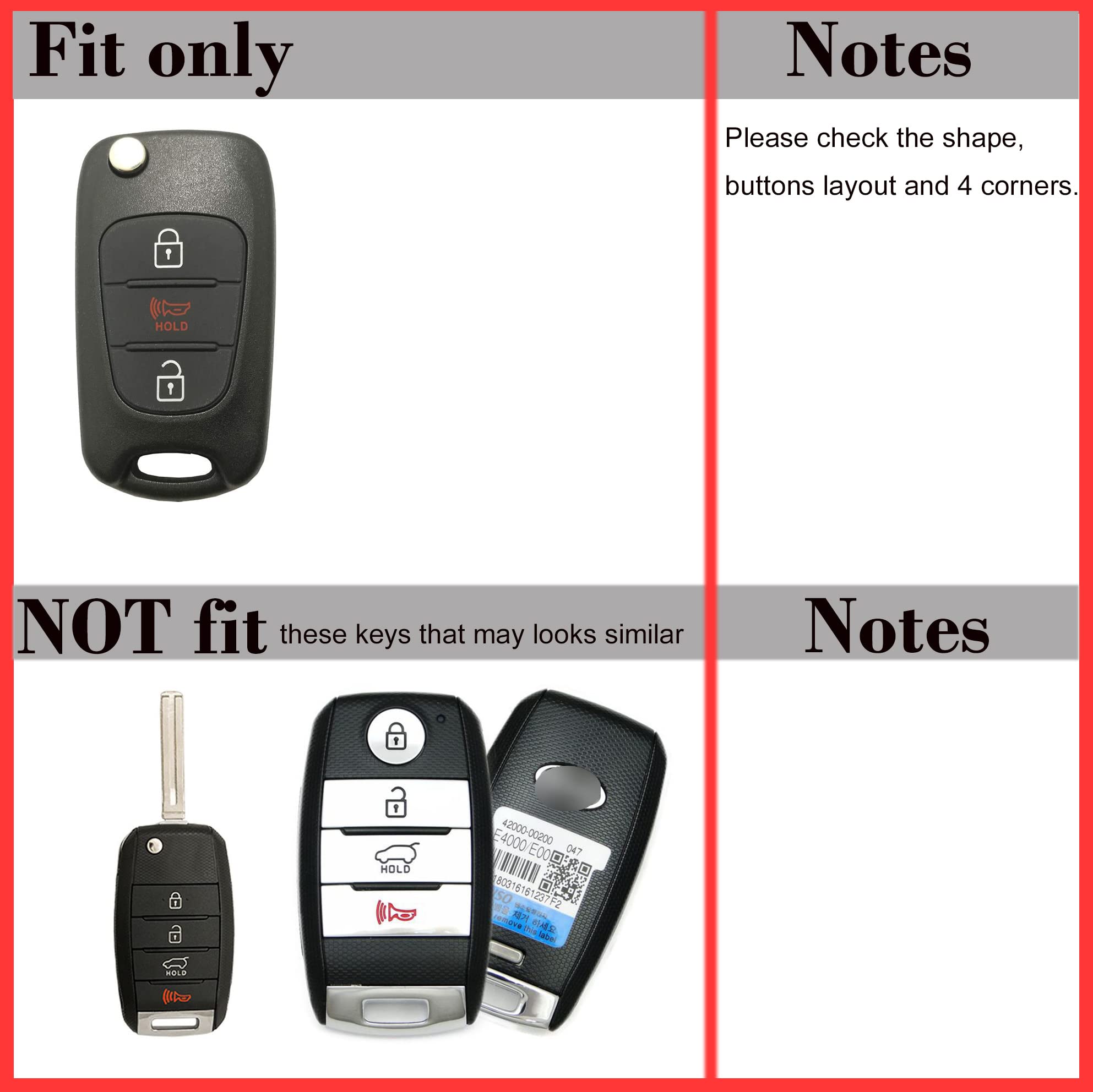 Black Flip Key Cover Case For Ford Remote Fob - Protector Hull For 2 & 3 Button Remotes 2 thumbnail image