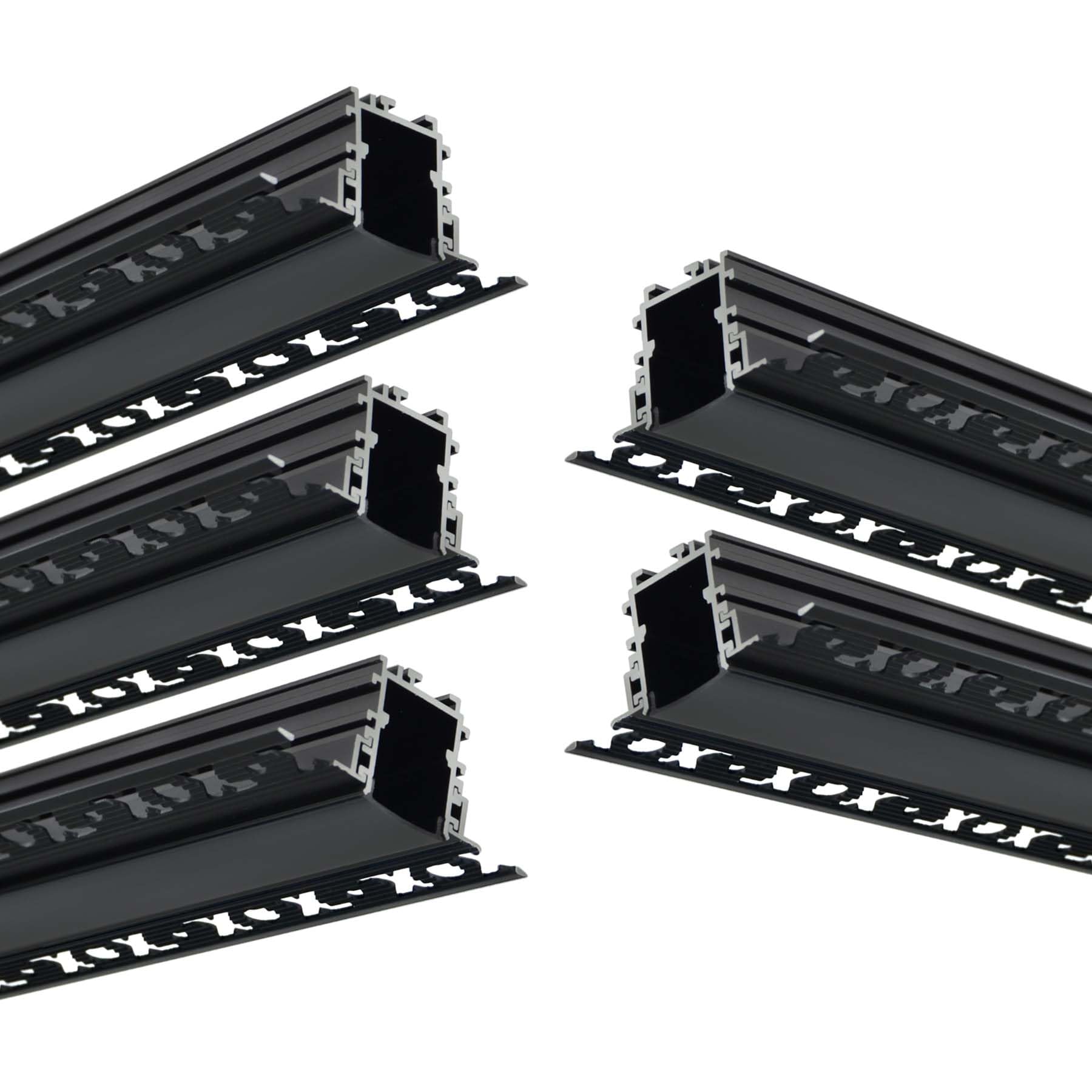 G.W.S® Plaster-in Trimless Recessed LED Profile, 5-Pack Aluminium Channel for LED Strip Light, 1 Metre 72mmx29.8mm (348-C7230) — image 1