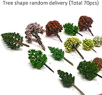 Vista 5 de 70pcs Mini Mixed Miniature Fake Trees Model Train Scenery Artificial Wargame Trees Model Railroad Scenery Diorama Supplies for DIY Landscape