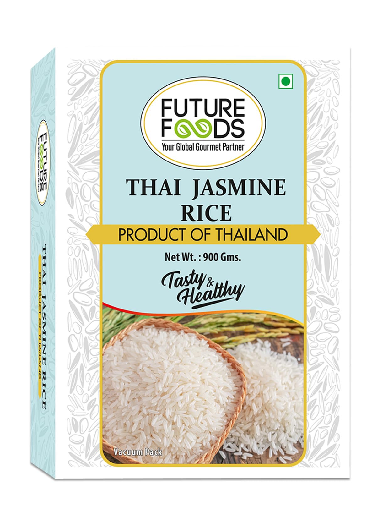 Future Foods Jasmine Rice 900 Gram|Thai Fragrant Rice|Packed With Phytonutrients|Enhances Fibre Intake|Beneficial For Diabetic Patients|Product Of Thailand