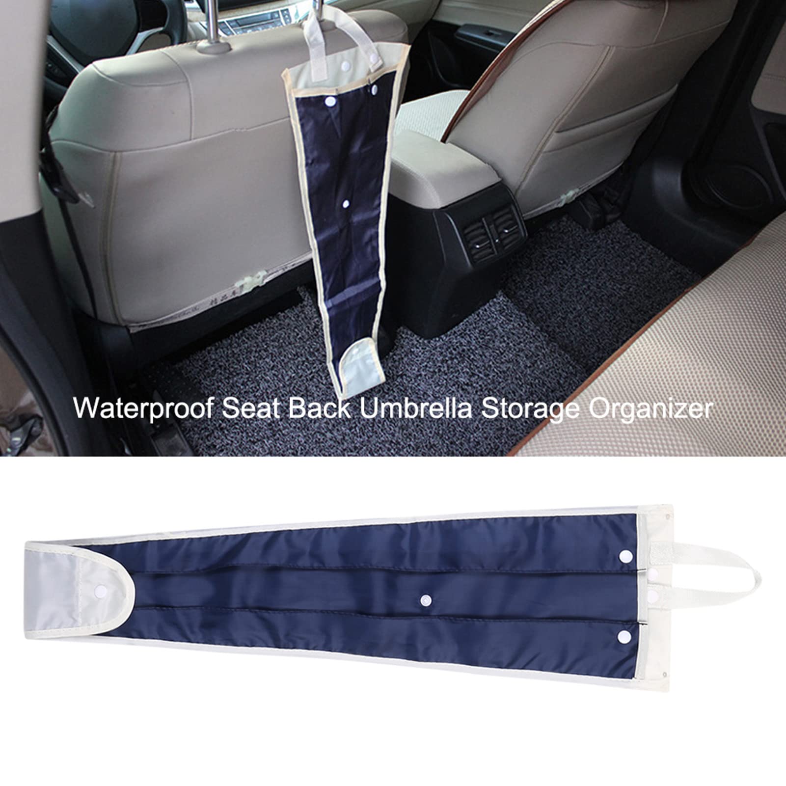 Multifunction Car Truck Back Seat Umbrella Storage Holder Between Seats Hanging Waterproof Organizer Bag for Three Umbrellas