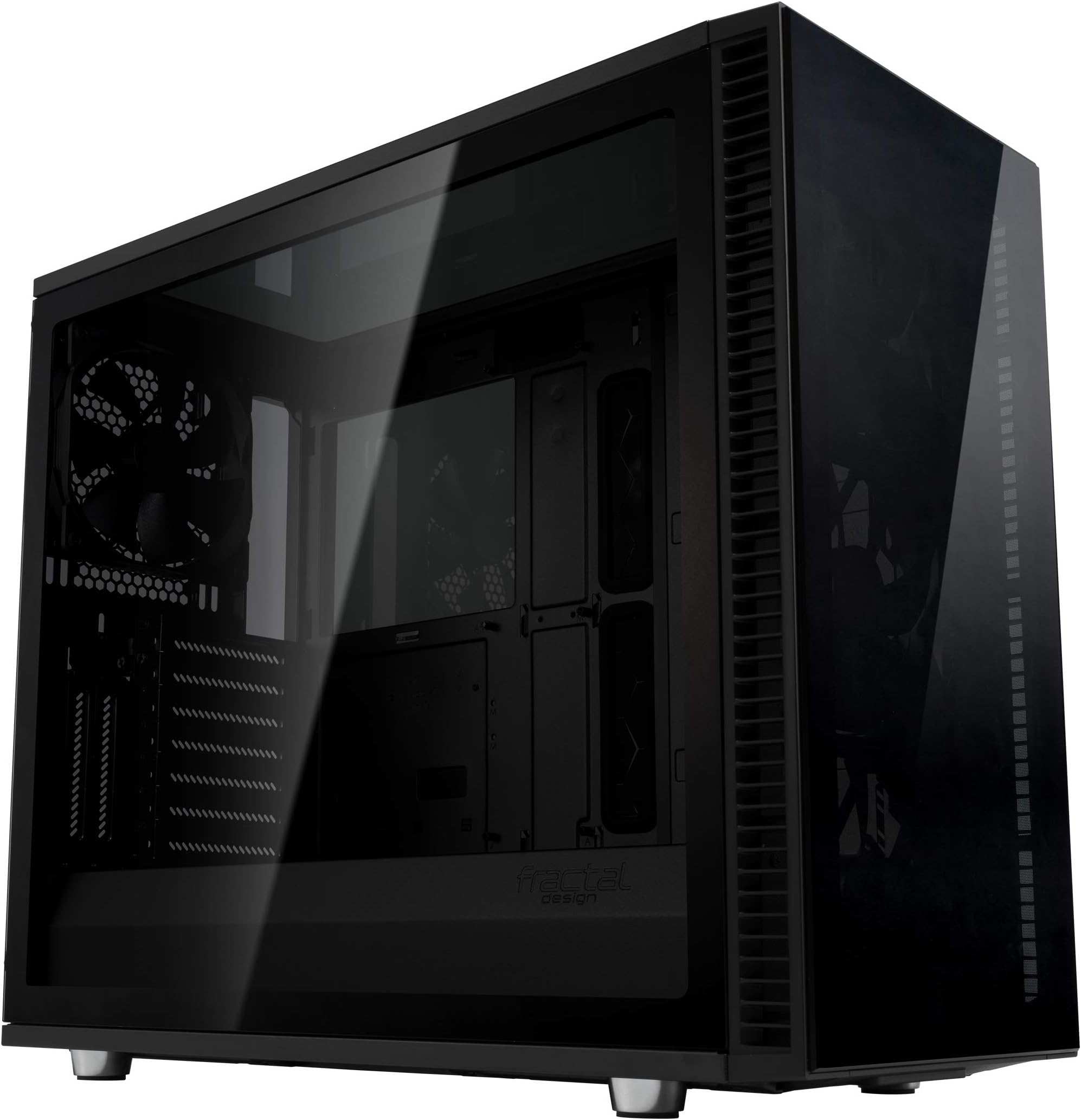 Fractal Design Define S2 Vision - Mid Tower Computer Case - High Airflow and Silent - PSU Shroud - Modular Interior - Water-Cooling Ready - USB Type C - Dark Tint Tempered Glass Side Panel - Blackout