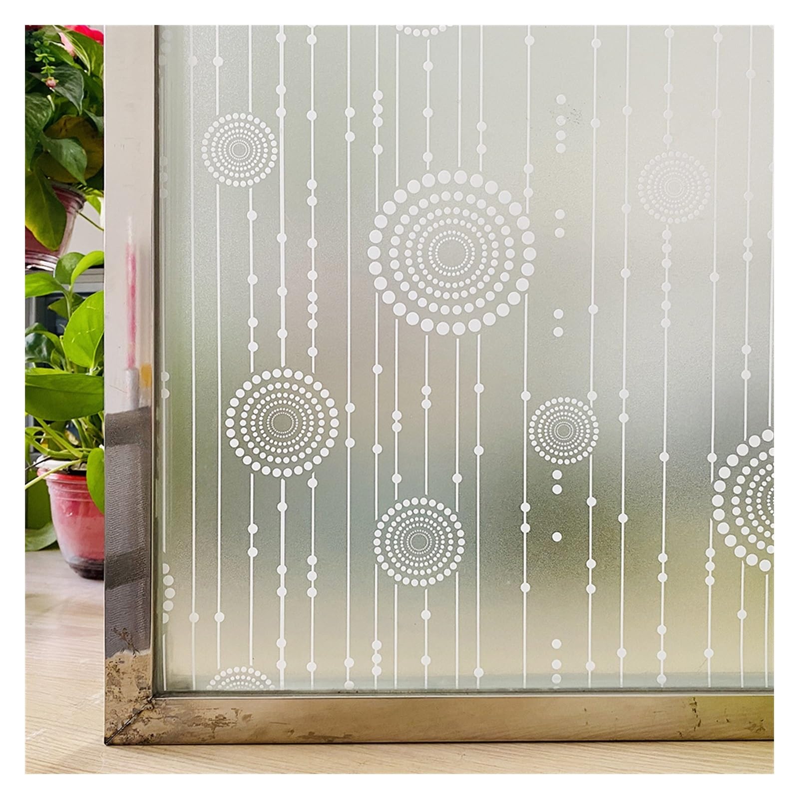 Película para ventanas Película de privacidad de ventana mate 3D, película de vidrieras, adhesivos de ventana anti UV, bloqueo de visión unidireccional for oficina en casa Película opaca para ventanas