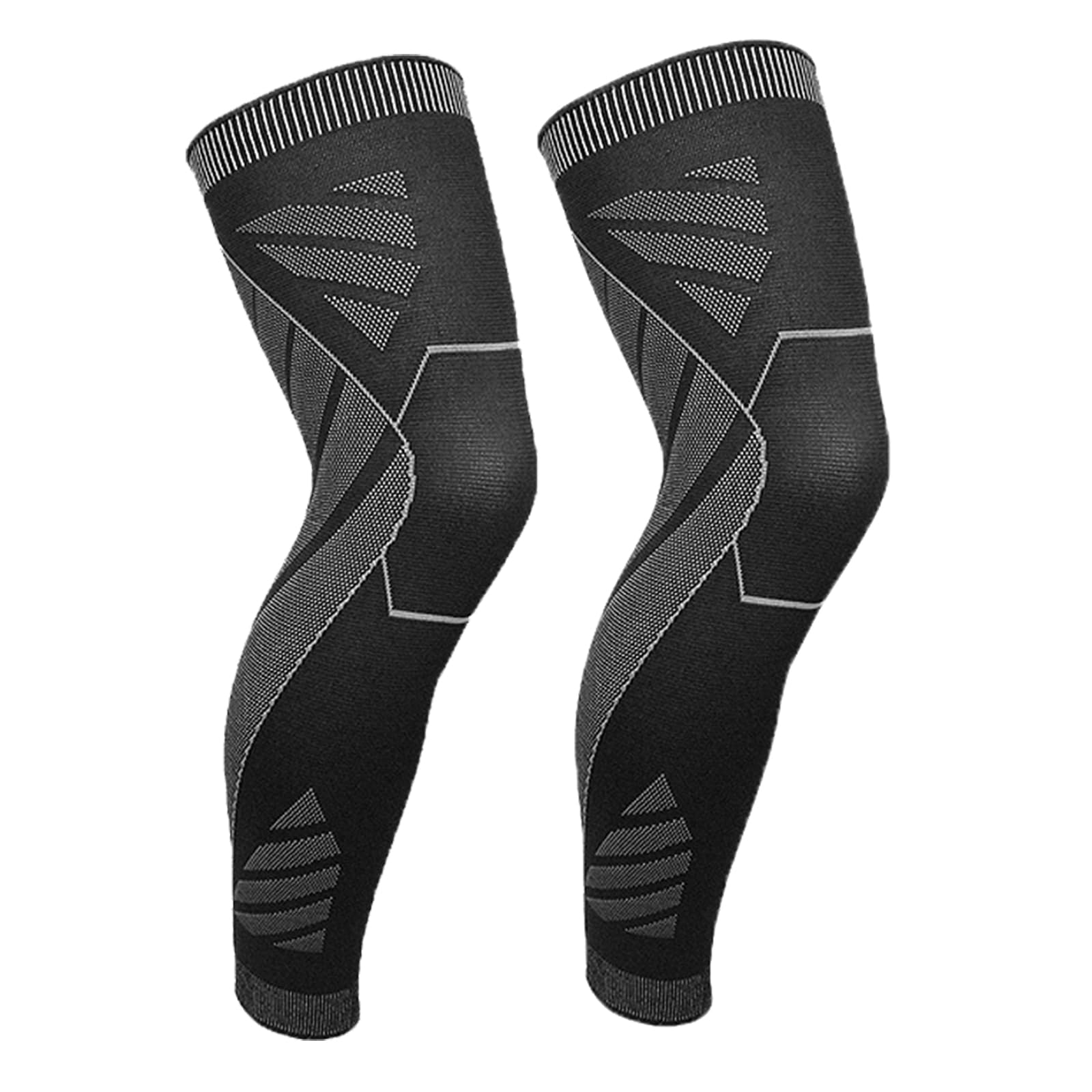 1 par Mangas de Pierna Compresión Longitud Completa Antideslizante Transpirable Calentadores de Piernas para Correr Baloncesto Ciclismo Fútbol Deporte