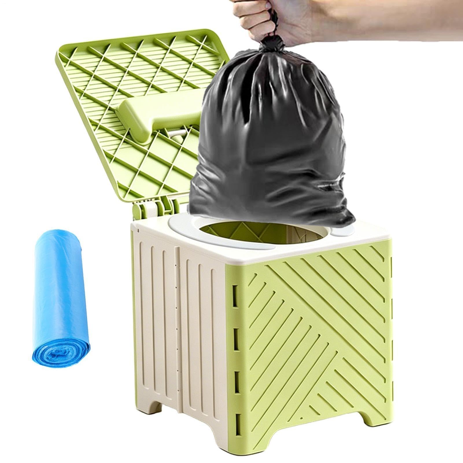 Przenośna składana toaleta dla dorosłych i dzieci, szczelna, pojemność 70 kg, idealna na kemping, piesze wycieczki, kampery, wędkowanie, szpitale, samochody, ciężarówki i plaże