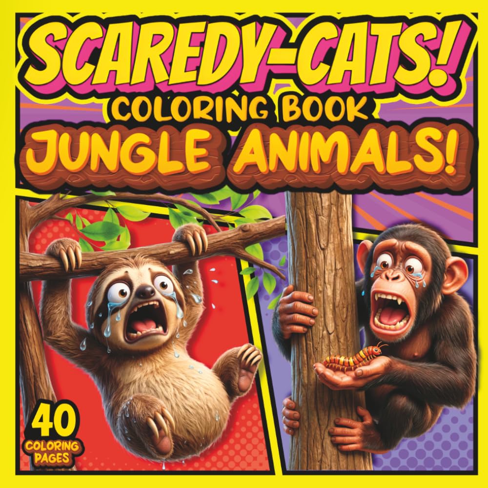 SCAREDY-CATS! COLORING BOOK: JUNGLE ANIMALS! (SCAREDY-CATS! COLORING BOOK Series)