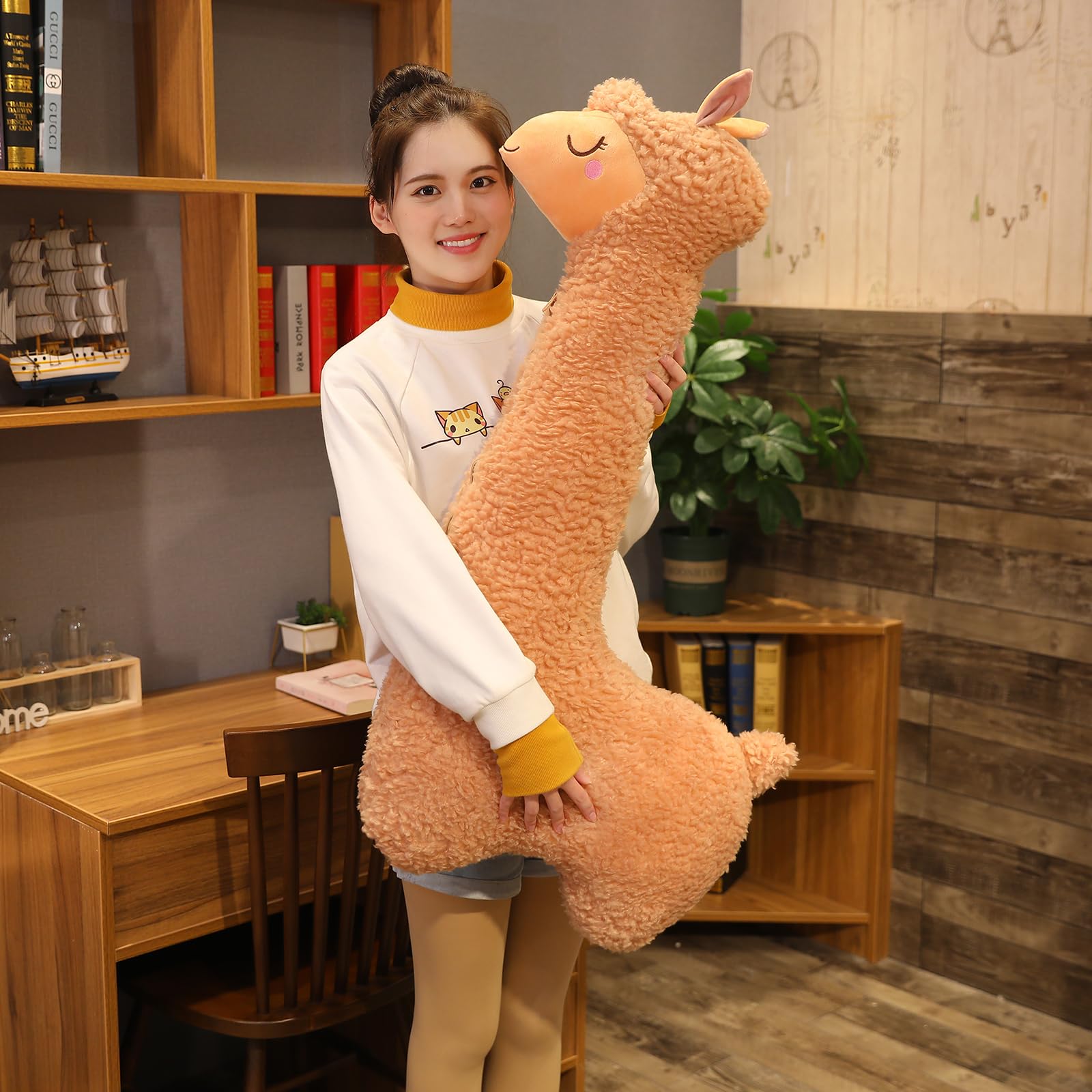 Peluche De Alpaca Con Cuello Largo, Peluche De Alpaca Suave, Peluche De