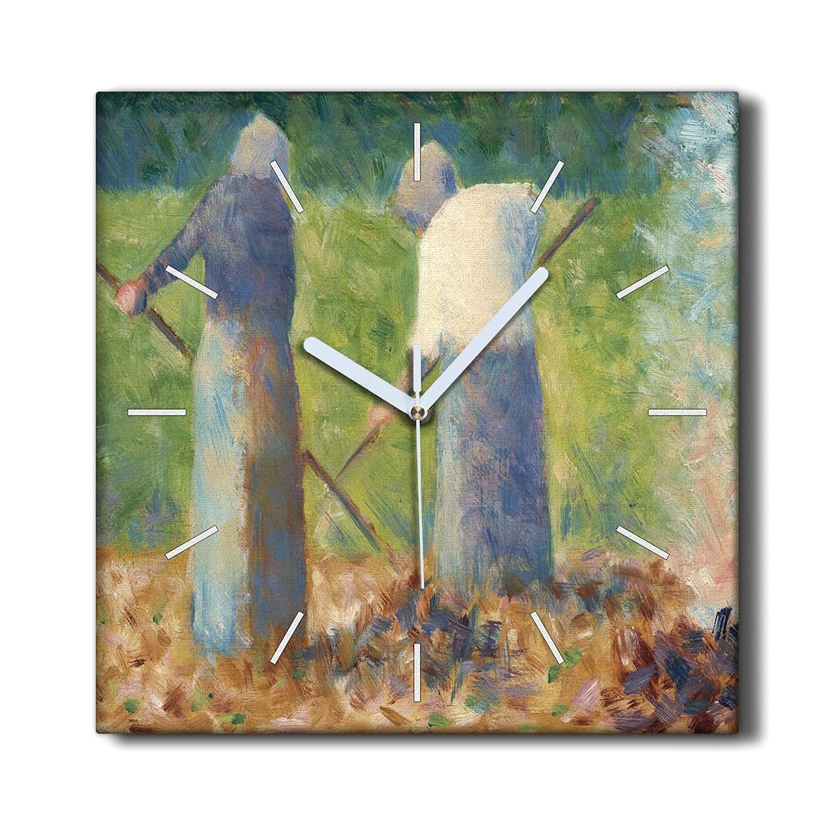 Horloge sur Toile sans tic-tac Coloray fini le bruit au salon