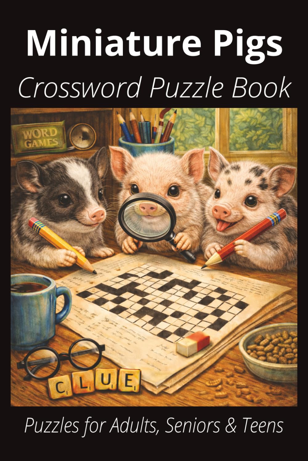Miniature Pigs Crossword Puzzle Book: Easy-to-Read Crossword Puzzles About Miniature Pigs – Exotic or Less Common Pets, Feeding, Care, Fun Facts & ... Pig Lovers, Vacations, and Relaxing Moments