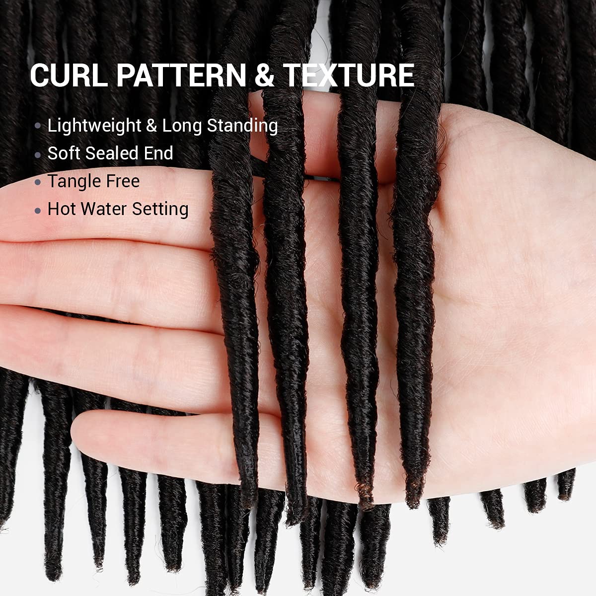 6 Pack 18 Inch AU-THEN-TIC 2X Soft Faux Locs Straight Crochet Braids Hair for Black Women Pre looped DreadLock Goddess Locs Heat-Resistant Synthetic Hair Extensions (18 Inch (6 Pack), 2-Dark Brown)