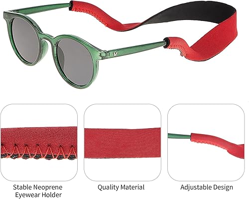 Miniatura 3 de Frienda 10 piezas de retenedor flotante de gafas de sol de neopreno duradero, correas flotantes para gafas de sol, soporte suave para gafas para