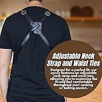 Vista 8 de TBP Delantal de peluquero profesional con 8 bolsillos de cuero impermeables, resistente de alta calidad, ideal para estilistas, cocina, chef