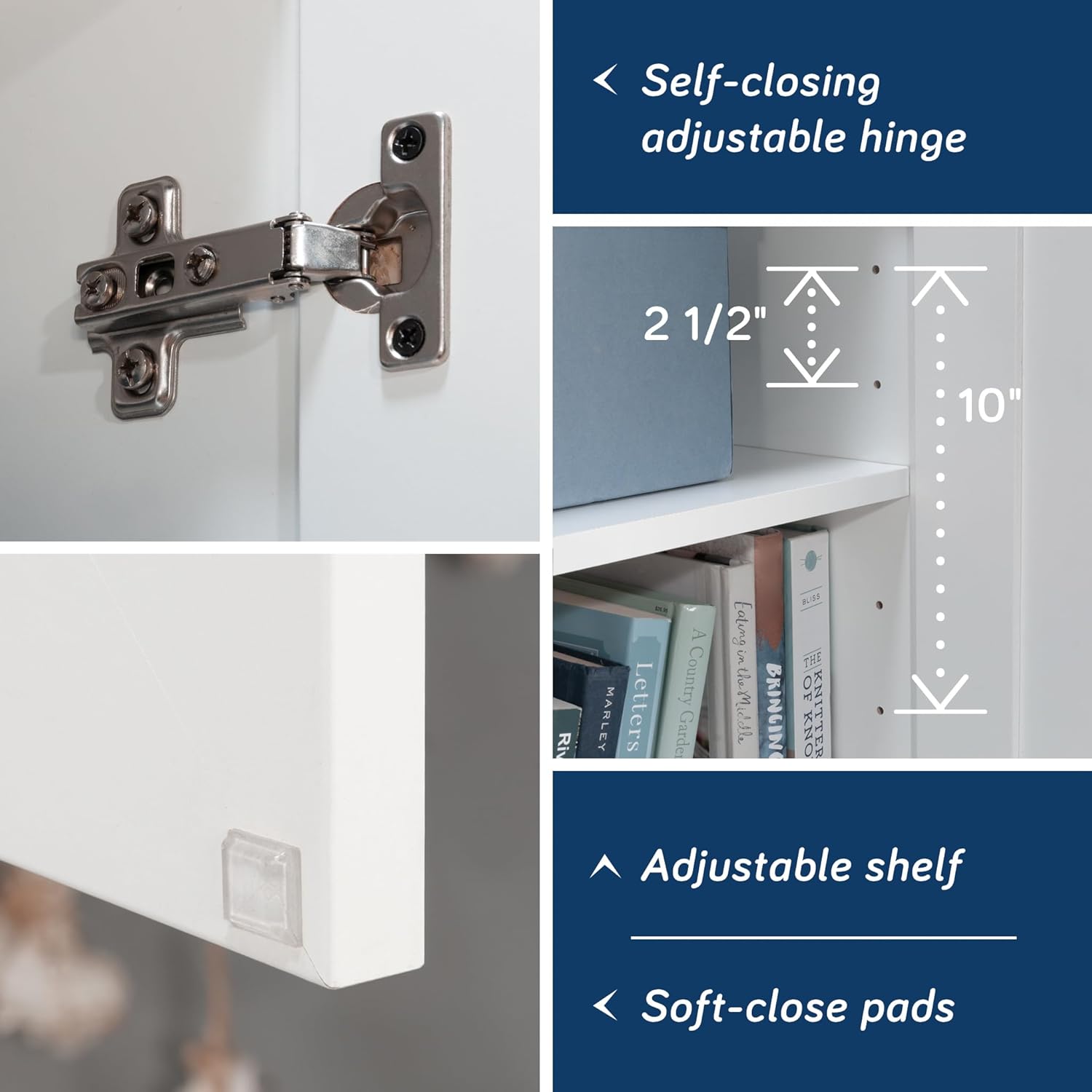 Two Sauder Homeplus Hanging Cabinets installed above laundry machines