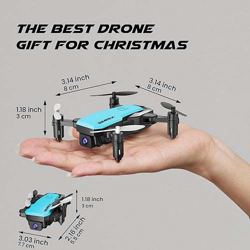 Miniatura 8 de SIMREX X300C Mini Drone RC Quadcopter Plegable Altitud Hold Headless RTF 360 grados FPV Video WiFi 720P HD Cámara 6-Axis Gyro 4CH 2.4Ghz Control