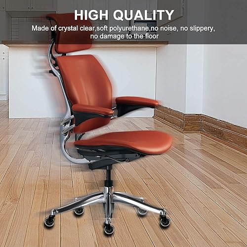 Miniatura 7 de 8T8 Ruedas giratorias de repuesto para silla de oficina de 3 pulgadas juego de 5 unidades goma sintética suave resistente para suelos de baldosas de