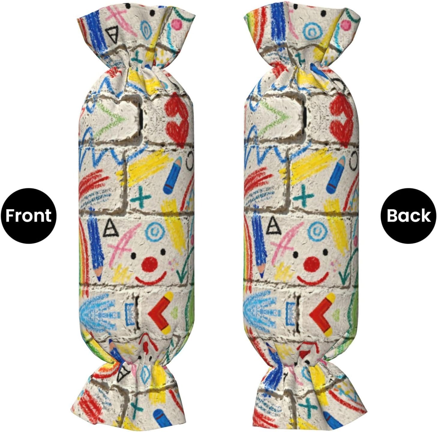 Wall Graffiti Candy Cylindrical Pillow - Sleeping Pillow Soft Support for Back, Stomach or Side Sleepers