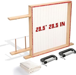 Tufting Frame, Rug Tufting Frame, 29.5” x 29.5” Tufting Frame for Rug Making, Riiai Wooden Tufting Frame Rug Making Supplies for Tufting Gun, Table Stand Frame Carpet Tapestry Making Tools