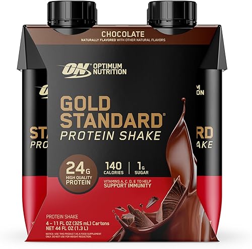 Optimum Nutrition Gold Standard - Batido de proteínas de 0.99 onzas de proteína, listo para beber, sin gluten, vitamina C para apoyo inmunológico,