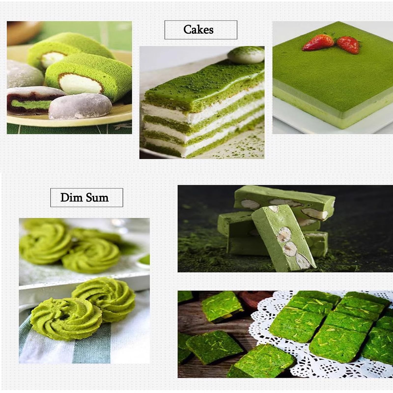 Matcha Green Tea Powder Finely Milled Green Tea Leaves - Bold and Rich Flavor for Smoothies Baking Cake — view 2