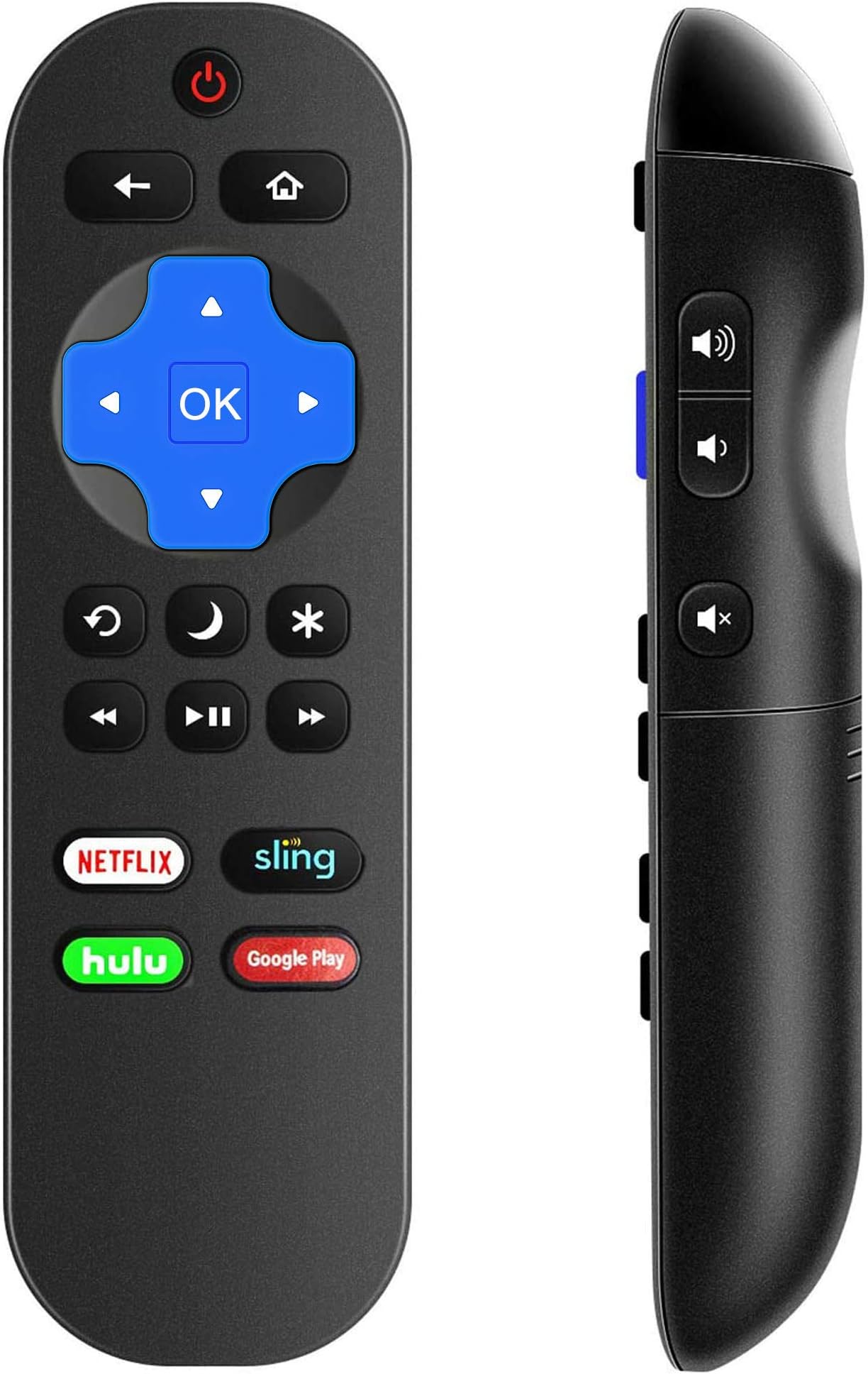 NS-RCRUS-17 Remote Control Compatible with Insignia Roku TV NS-32DR420NA16 NS-32DR420NA16A NS-32DR420NA16B NS-40DR420NA16 NS-40DR420NA16B NS43DR710NA17 NS-43DR710NA17 NS-48DR420NA16