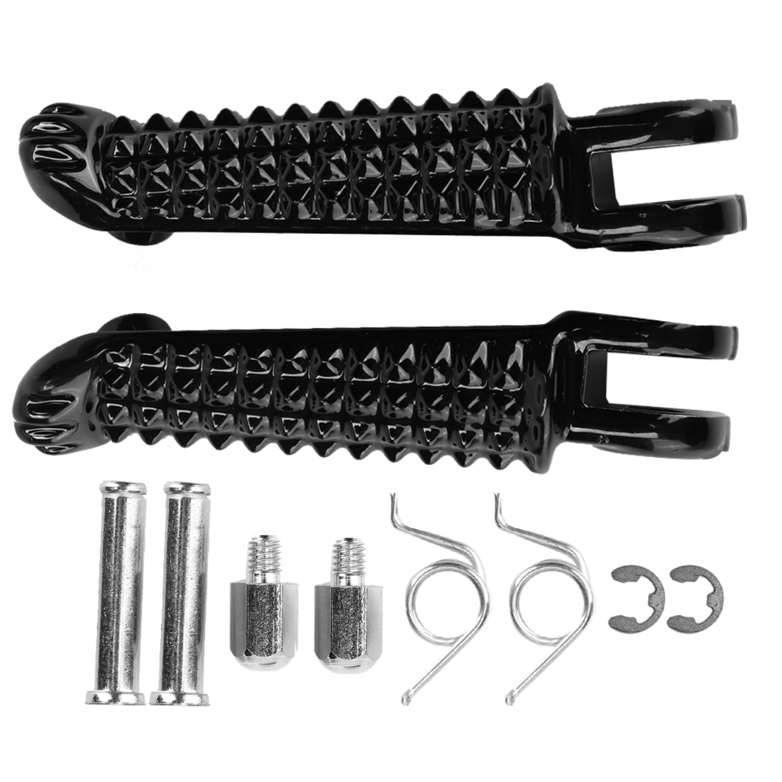 VOBOR Estriberas Moto, Motocicleta Delantero Estribera Reposapiés Conjunto, Pedales Delantero Motocicleta Reposapiés para YZF R1 R6 R6S