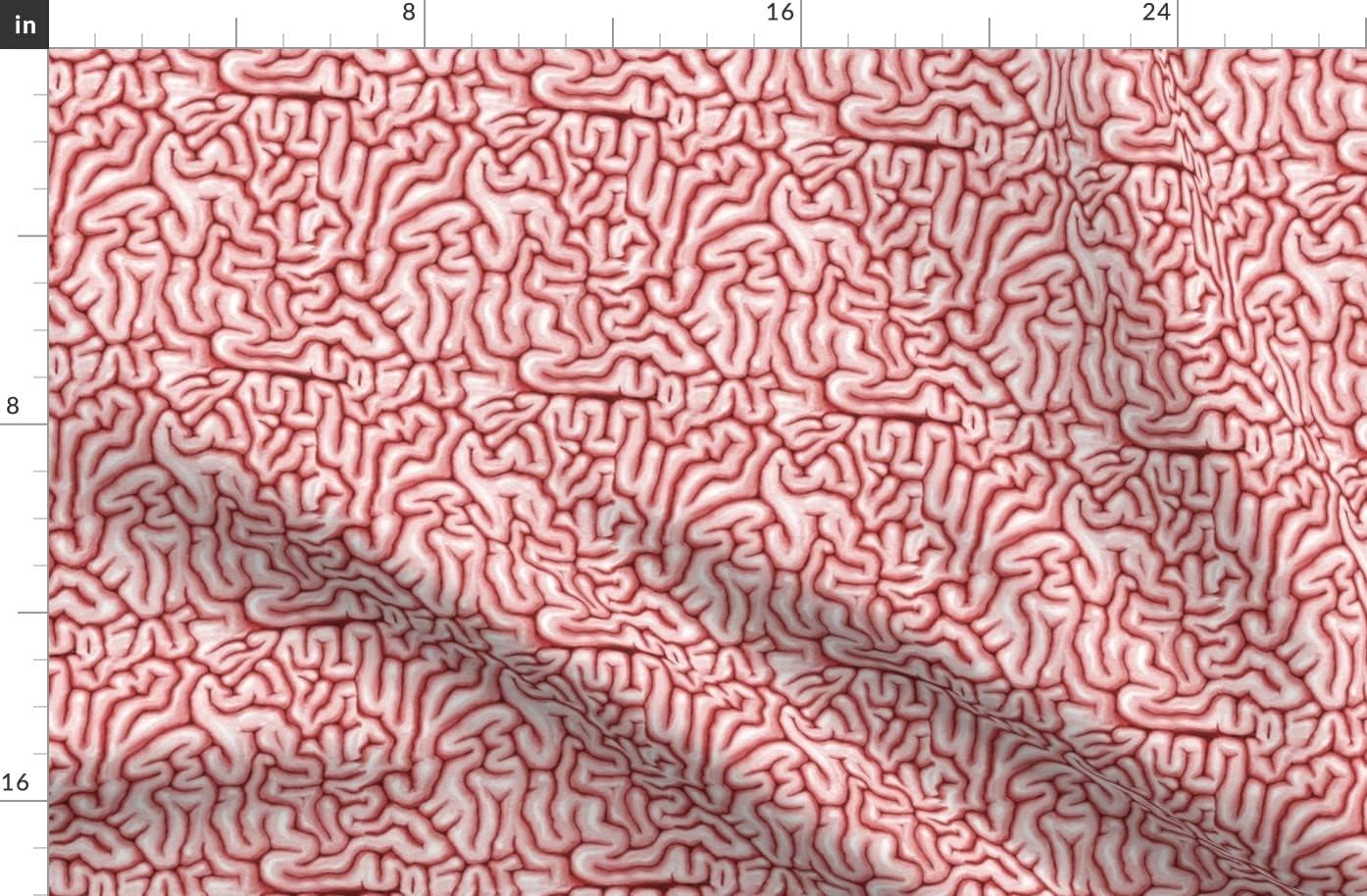 Spoonflower Fabric - High Brains Guts Anatomy Brain Zombie Gross Doctor Head Printed on Polartec(R) Fleece Fabric by The Yard - Sewing Blankets Loungewear and No-Sew Projects