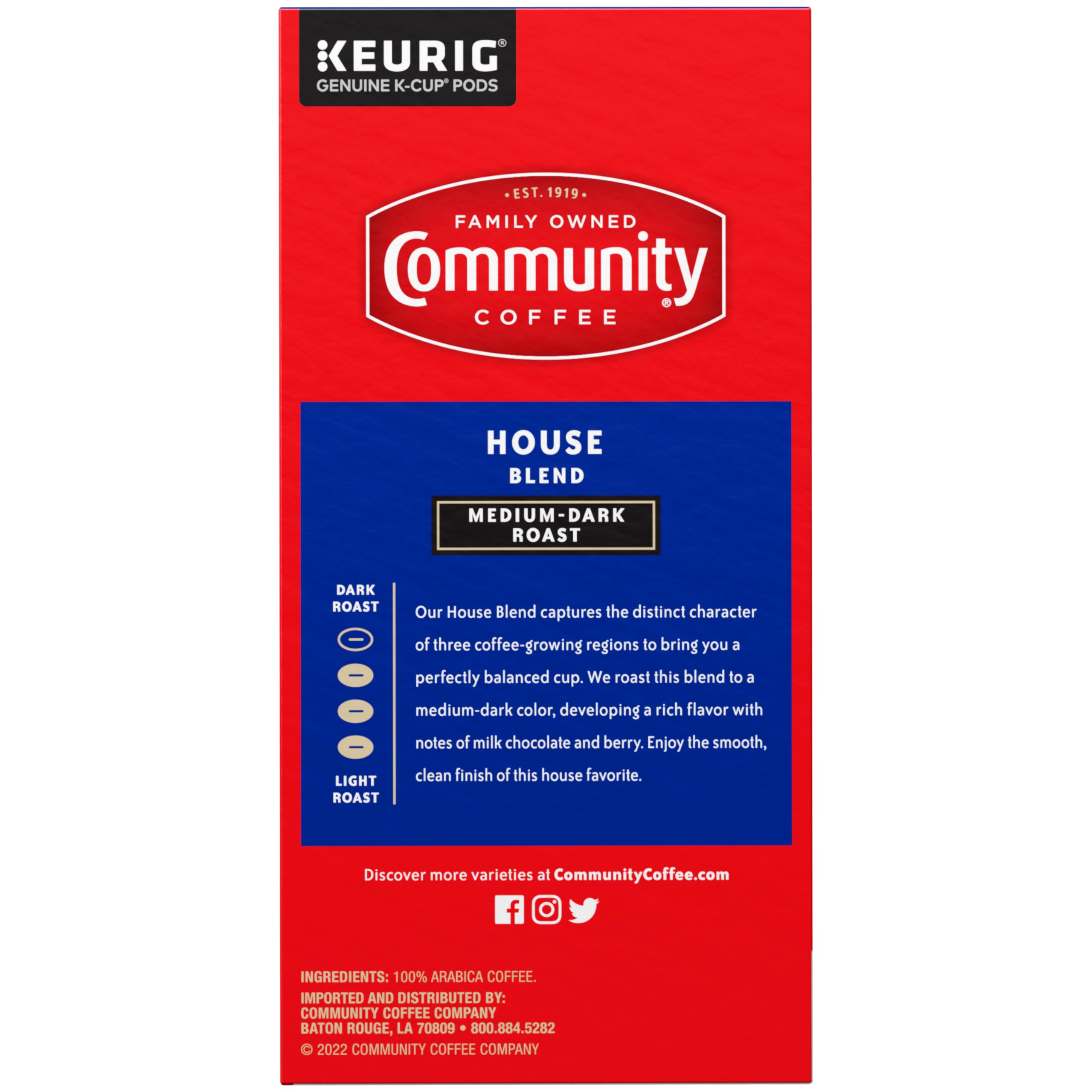 Community Coffee House Blend Keurig K-Cup średni ciemny pojedynczy tost, 32 sztuki