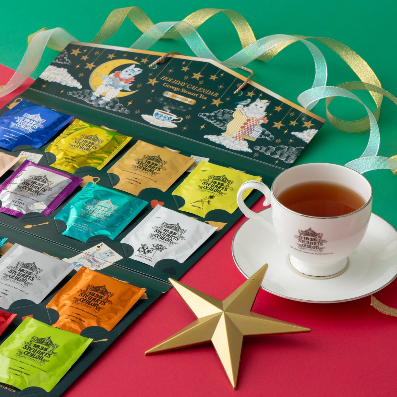 Amazon.co.jp: 紅茶のアドベントカレンダー ＜ 猫 ＞ クリスマスを