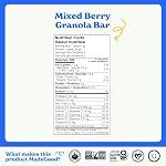 MadeGood Granola Bars, Mixed Berry, 24g (40 Count) Bulk Gluten Free Snacks