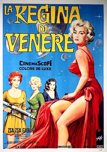 Póster de la Reina del Espacio Ultraterrestre Zsa Gabor 1958 (24 x 36)