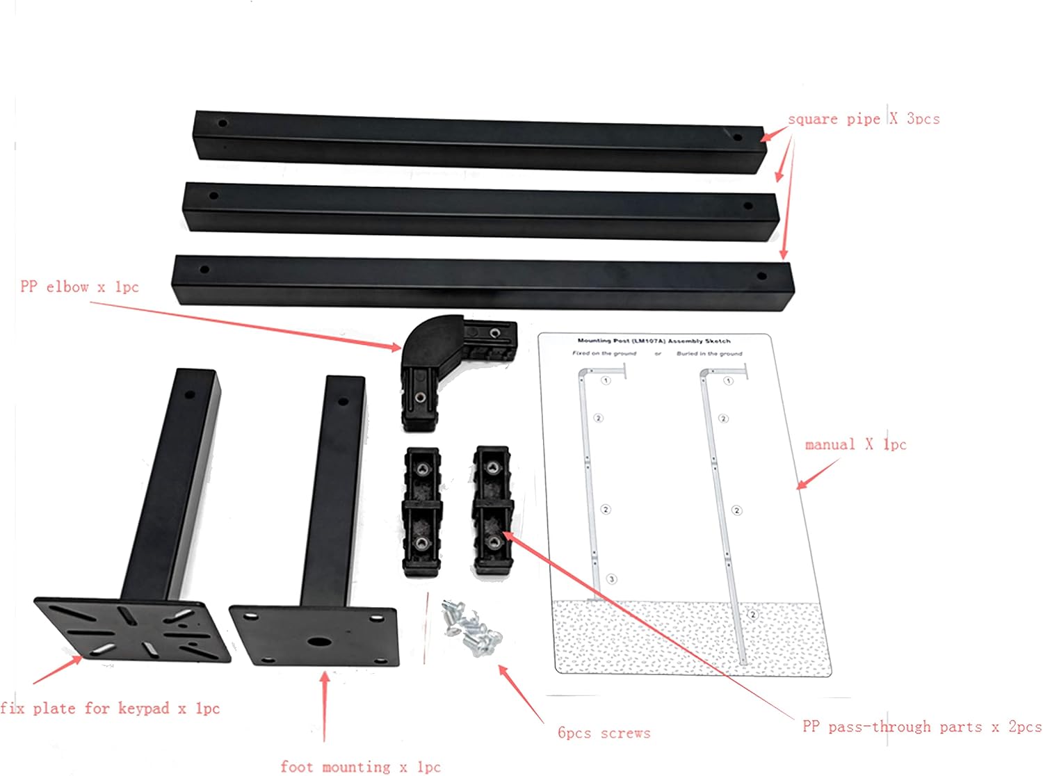 ALEKO Keypad for Swing and Sliding Gate Openers (Keypad Mounting Post)
