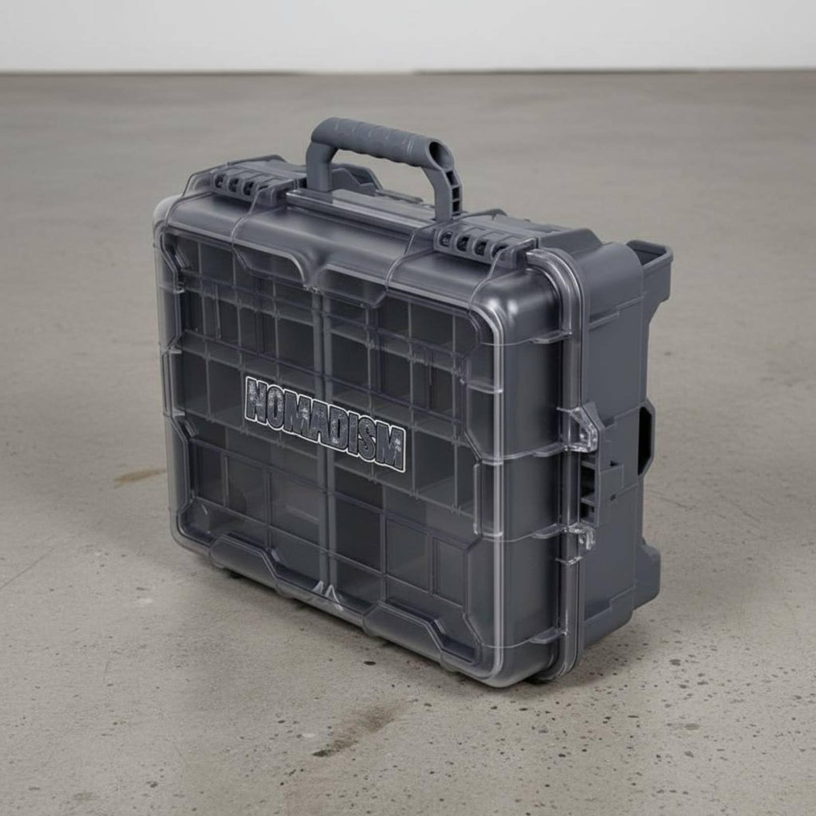 MERIGLARE Angelkoffer wasserdichte Angeltasche Zubehörbox mit Fächern Robustes Hartschale Gehäuse aus Und PP Ordnung für Köder Haken für Seeufer Reisen Wochenendausflüge, Array, Blau