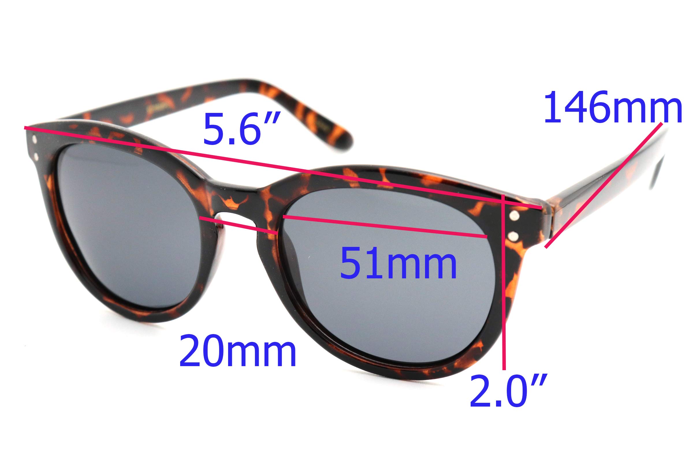 ColorViper Womens Polarized Oversized Driving Fishing Cycling Running Sunglasses UV400 Protection B (C1 Shiny Dark Tortoise/Polarized)