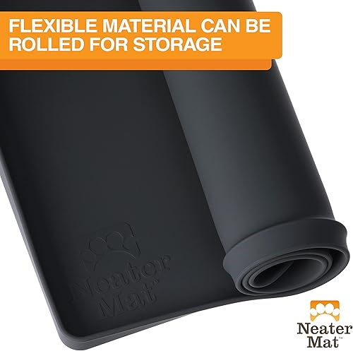 Miniatura 8 de Neater Pet Brands Neater Mat - Tapetes para mascotas para comida y agua, tapete de silicona impermeable, bandeja de alimentación, tapete de comida