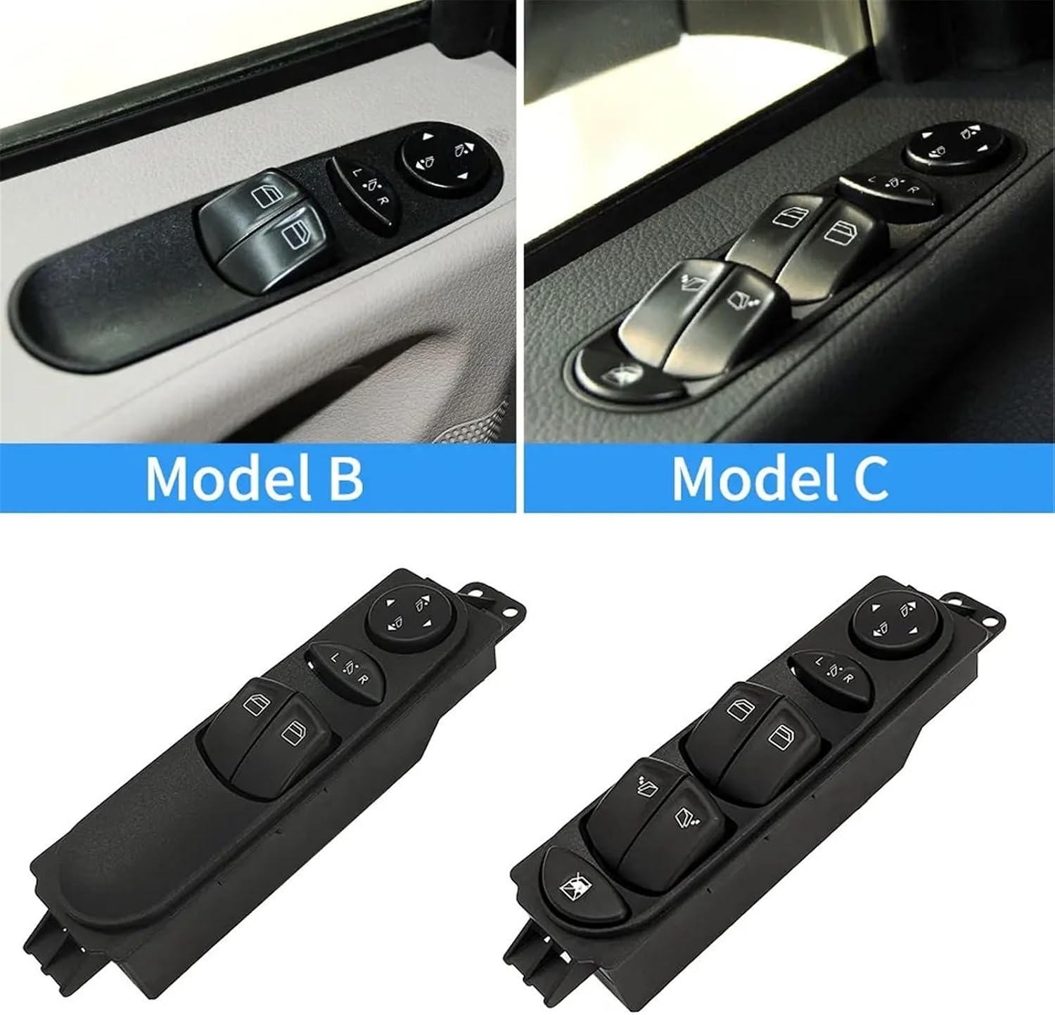 Car Electric Power Master Window Switch Accessory Replacement Fit For Mercedes Benz W639 VIANO VITO/MIXTO 6395451013 2010-2015(Model B)