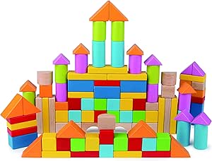 Hape Fantastici Blocchi | 101 pezzi da costruzione per bambini | In faggio, multicolore