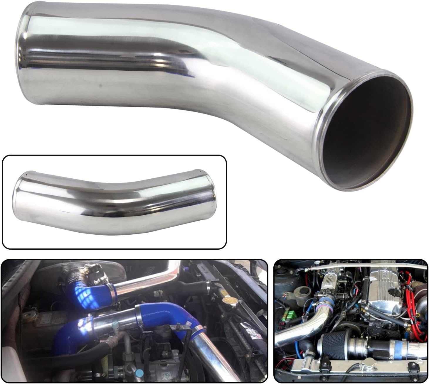 Universal 3.15" 45 Degree Aluminum Turbo Intercooler Pipe