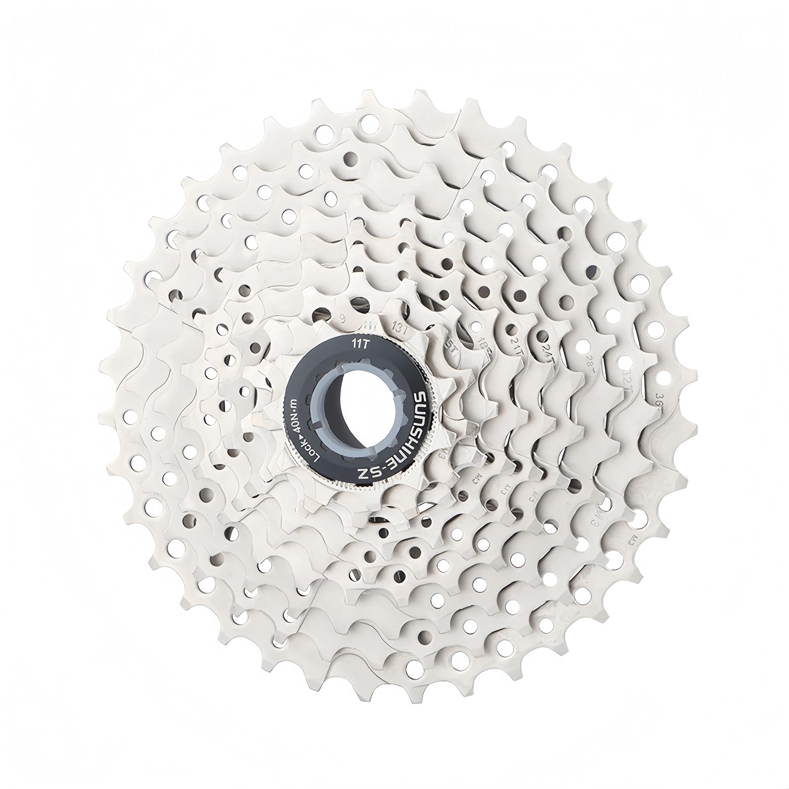 8/9/10/11/12 Speed Bike Freewheel, Lightweight Bike Cassette Sprocket, 11-32/36/40/42/46/50T Bicycle Cassette Freewheel for Mountain Bikes MTB (9 Speed, 11-36T)