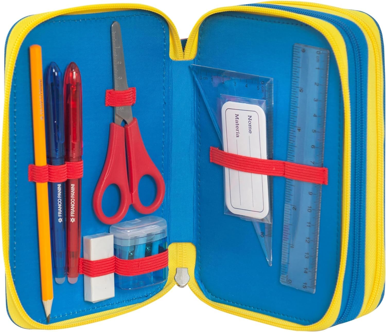 Clondo Schoolpack Zaino Estensibile con Astuccio 3 Scomparti, Per Super Mario Fan, Scuola e Tempo Libero, Bambini e Ragazzi, Multizip, Pennarelli, Pastelli, Accessori, Bambino