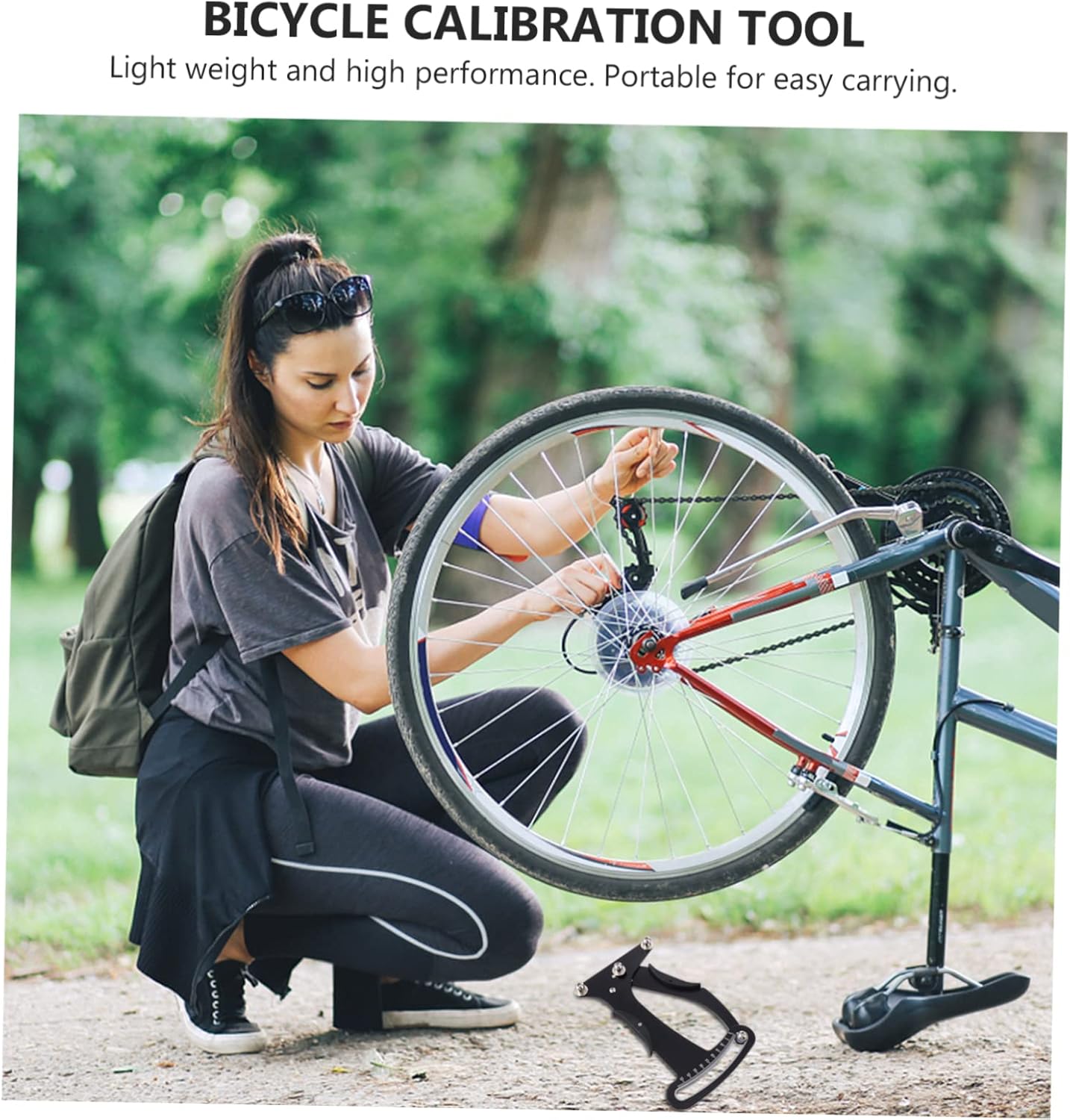 VANZACK Spoke Tension Gauge Bike Tensiometer for Wheel Measuring Precision Tool for Steel Flat Aluminum Titanium Spokes User-Friendly Design