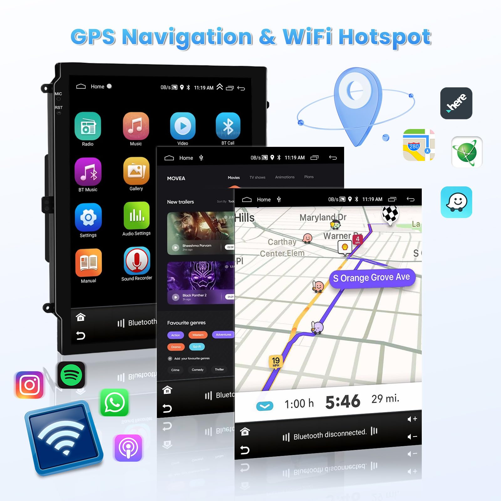 Hikity 2G 64G Autoradio Android 15 Für Opel Insignia Buick Regal 2009-2013 mit Wireless Carplay Android Auto,9.7 Zoll Touchscreen Auto Radio mit GPS Navi Bluetooth WiFi RDS FM SWC MIC Rückfahrkamera