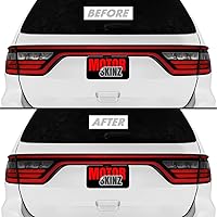 Vista 18 de SlickMod Tinte de humo de vinilo precortado para luz trasera Dodge Durango 2014-2023 (20% humo oscuro, 1. luz trasera)