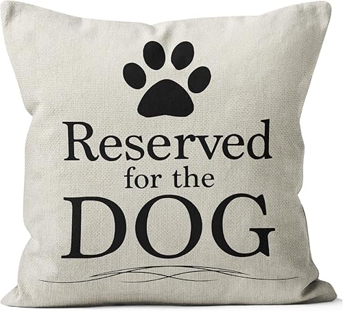 M-Qizi Fundas de almohada reservadas para el perro, funda de almohada de 18 x 18 pulgadas, funda de almohada para perros, regalos para dueños de