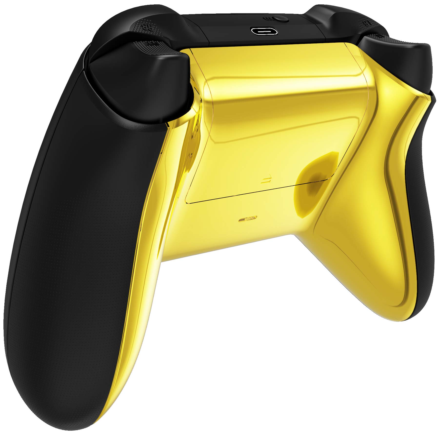 eXtremeRate Cover Posteriore per Xbox Series X S Controller,Custodia Copertura Coperchio di Batteria Scocca Shell Ricambio per Xbox Series X/S Joystick Model 1914-Oro Cromo