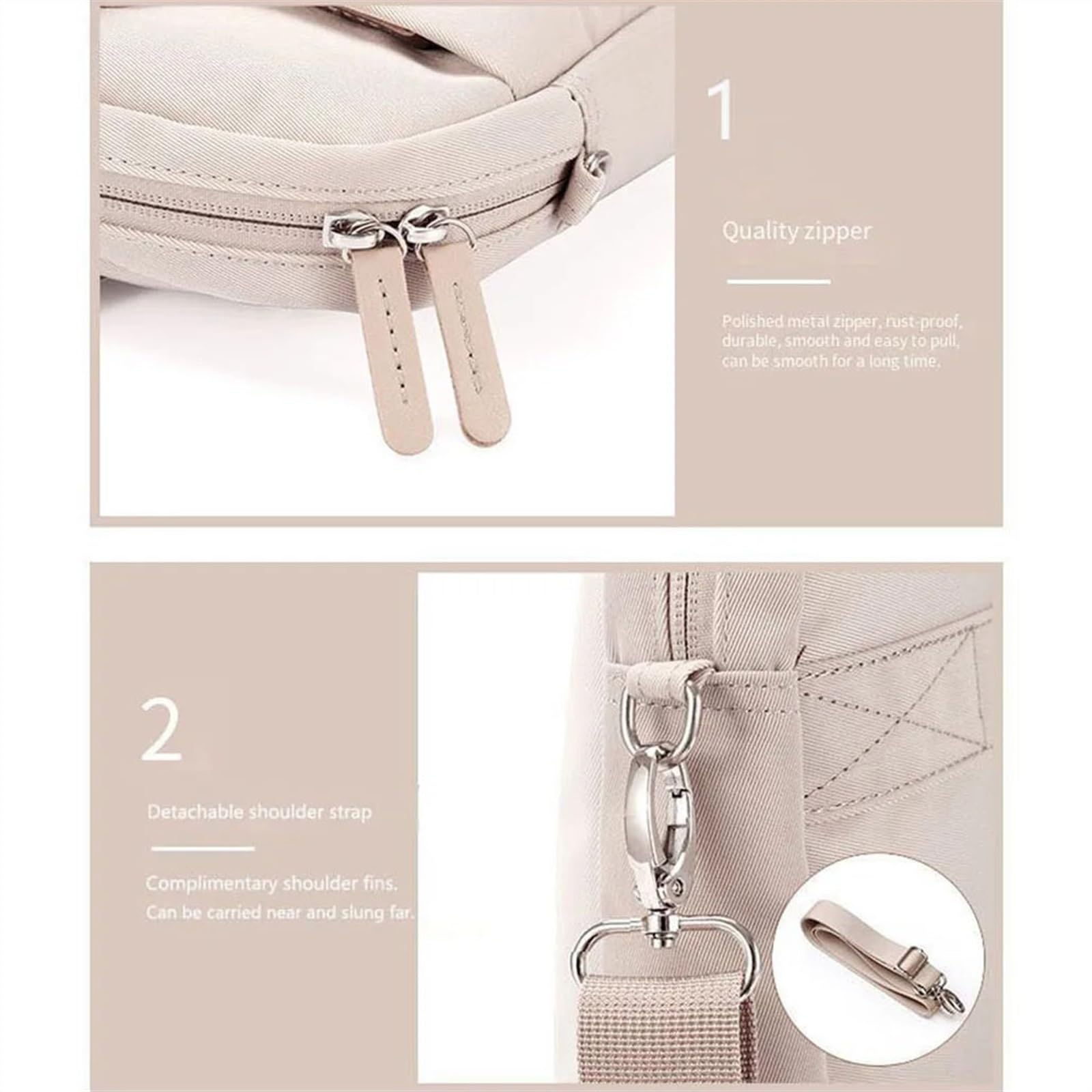 Oficina Bolsa for ordenador portátil de 14/15,6 pulgadas, maletín duradero con asa, funda protectora for Maletín