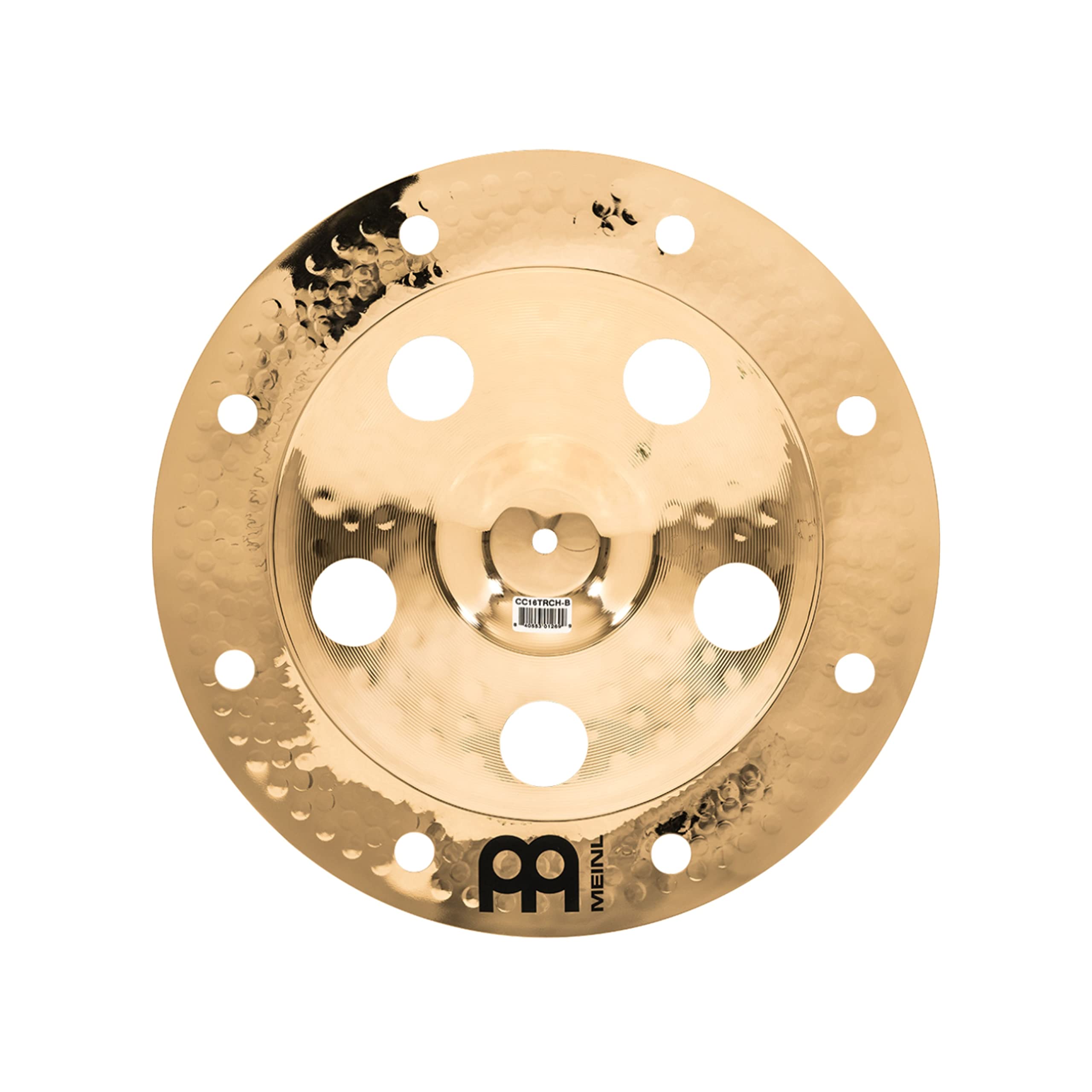Meinl Cymbals Classics Custom Brilliant Piatto Trash China 16 pollici (40,64cm) per Batteria - Bronzo B12, Finitura Brillante, Prodotto in Germania (CC16TRCH-B)